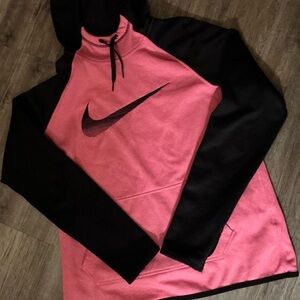 Nike Pink and Black Hoodie